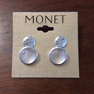 Monet Silver Tone Earring